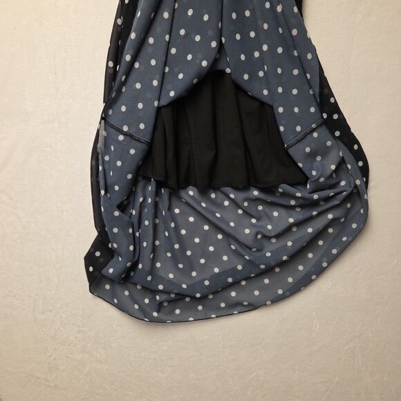 Black & White Polka Dot Dress Maxi Shear Mini underlined Slip XXL Baby doll Y2K - Picture 3 of 12